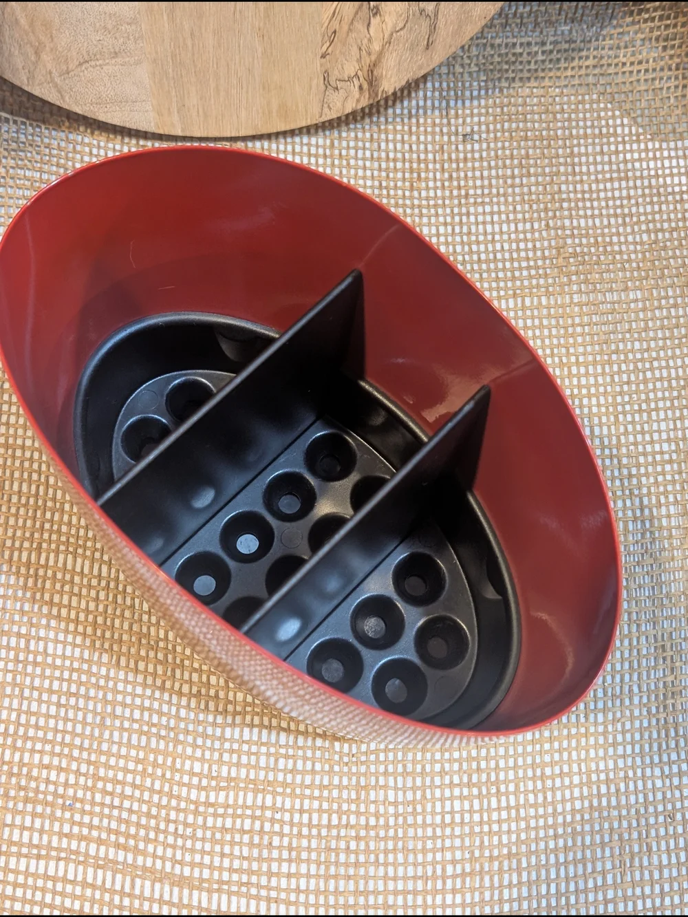 OXO Red Steel Oval Utensil Holder